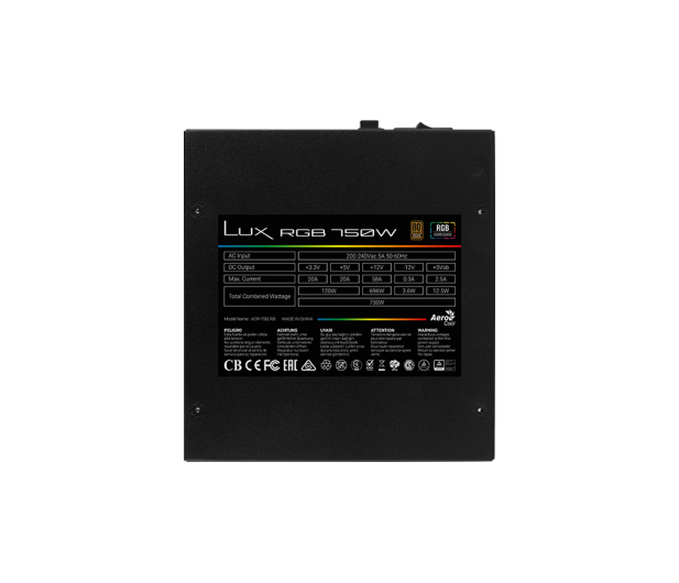 AeroCool Lux RGB 750W 80 Plus Bronze - 641991 - zdjęcie 9